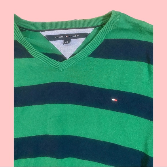 Tate Langdon green stripped sweater - Picture 2 of 2